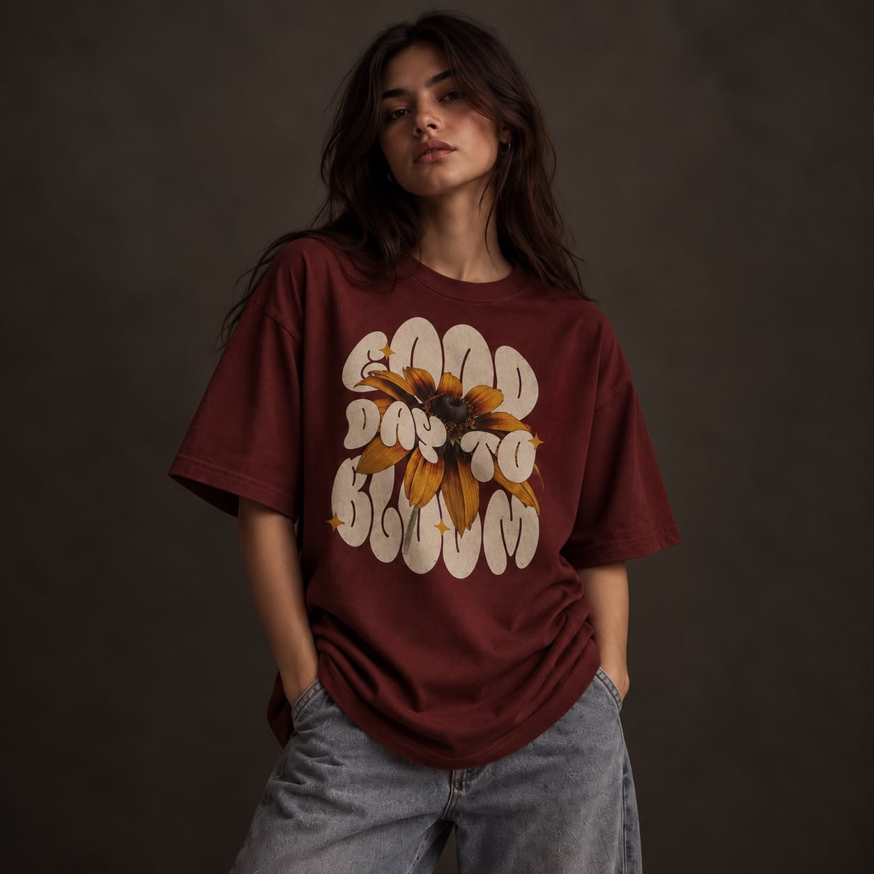 Good Day To Bloom Oversized Tee