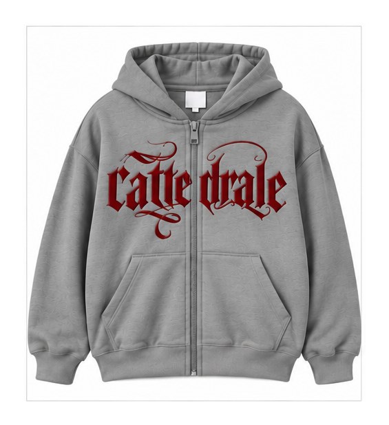 Cattedrale Grey Zipper Hoodie