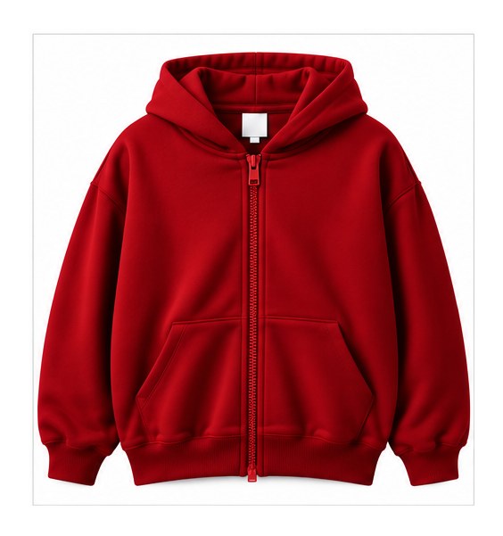 Red Zipper Hoodie